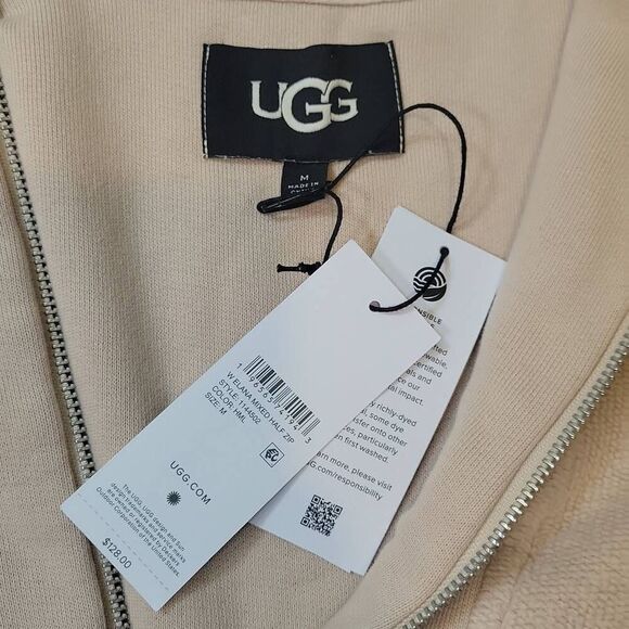 UGG Women's Elana Mixed Half Zip Pullover Size M - Picture 4 of 7